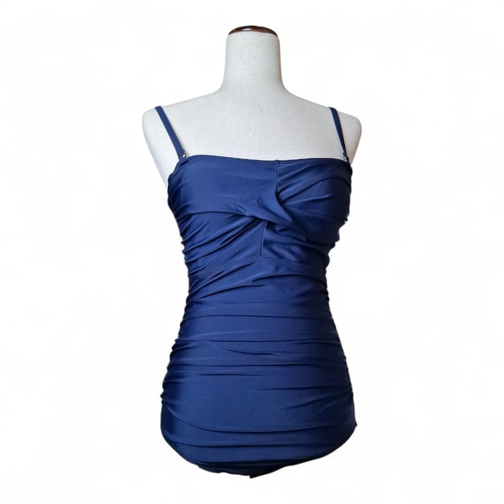 Smismivo Charm Your Heart Slimming Side Runched Convertible Swimsuit Medium NWT